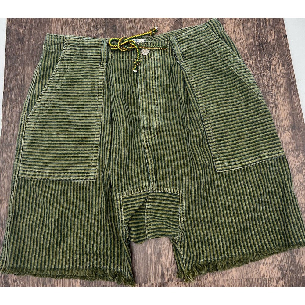 New Free People Easy Rider Harem Shorts Size XSmall Drawstring Wasit Stripe